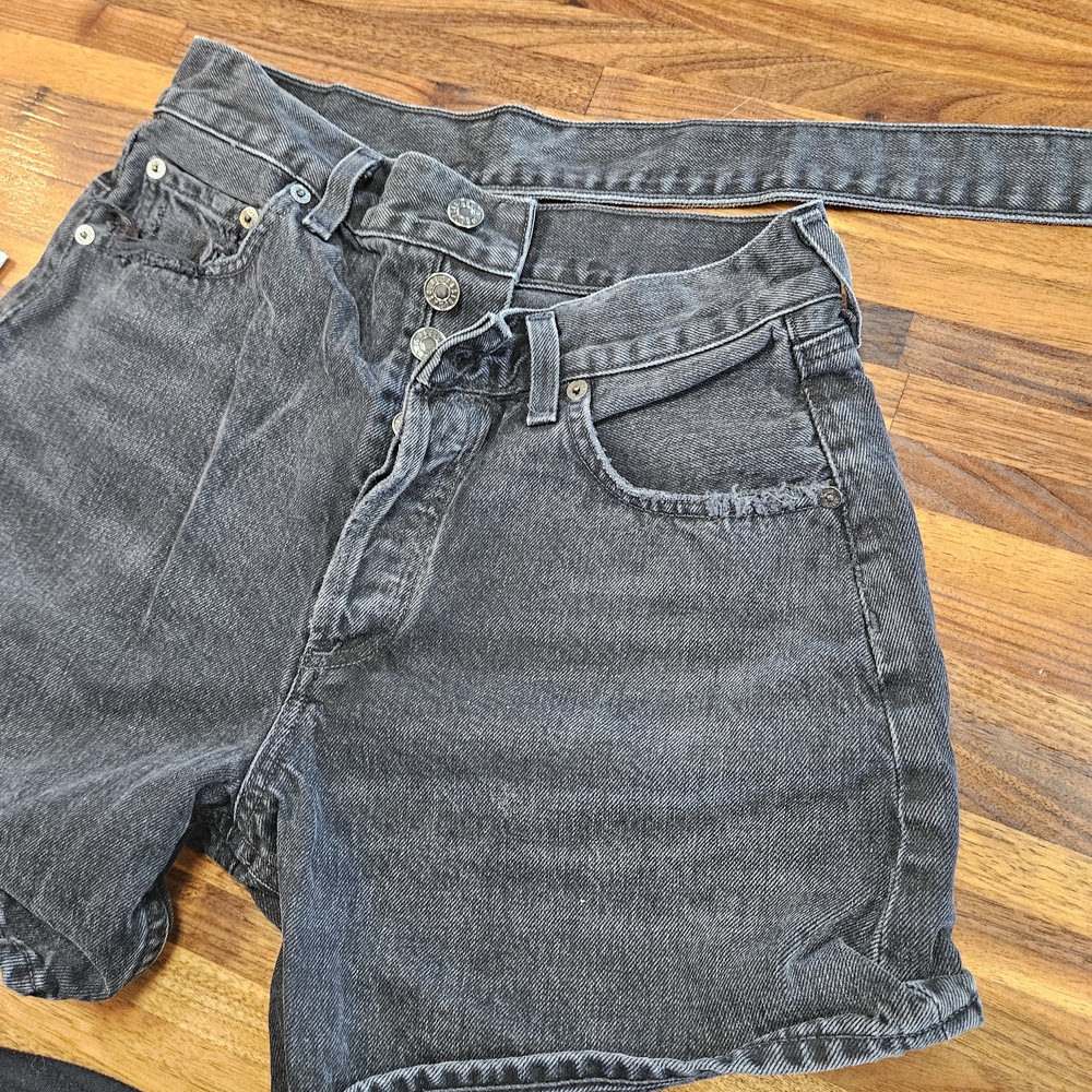 Agolde Dark Gray Jean Shorts for Men